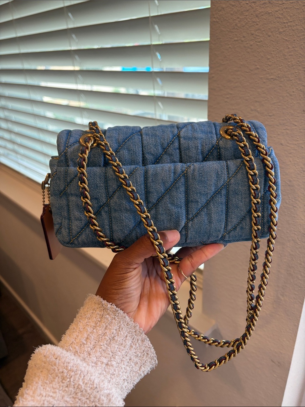 Coach Quilted Denim Tabby 20 - Picture 3 of 9